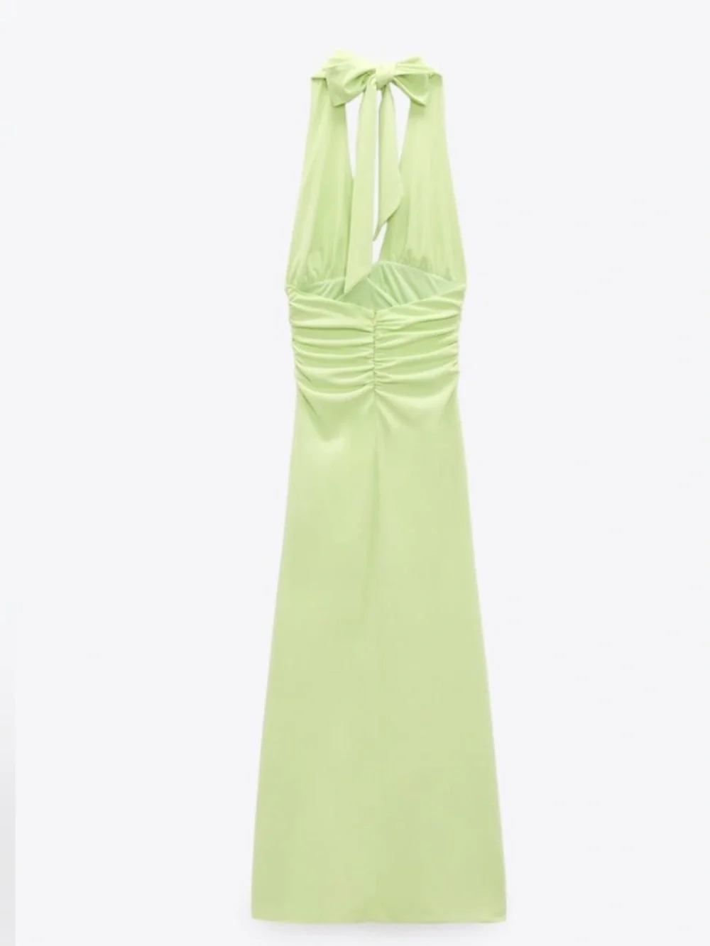 Zara Lime Green Halter Midi Dress - Picture 5 of 5